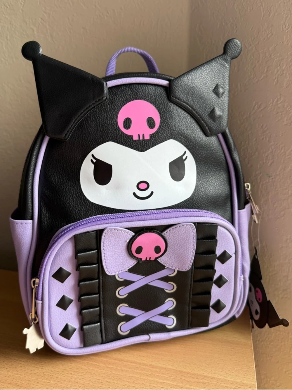 Sanrio Hello Kitty Kuromi Backpack in Black & Lavender - Picture 9 of 11